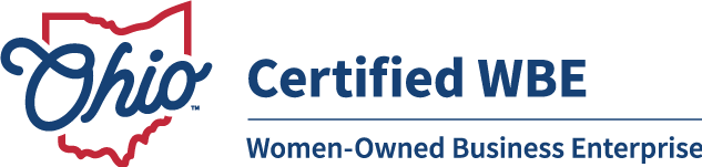 Ohio Certified WBE logo for Women-Owned Business.