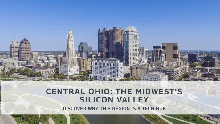 Central Ohio skyline with modern buildings.